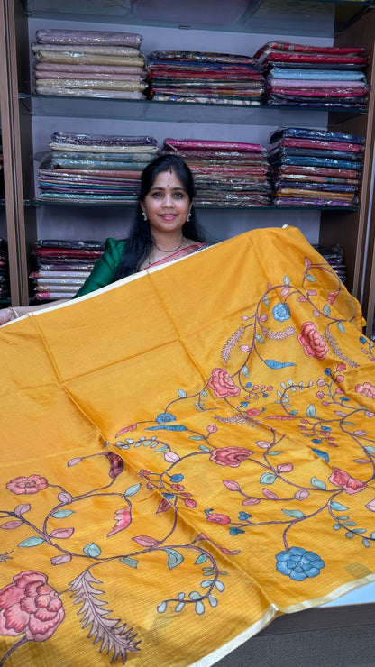 Kalamkari Applique Saree