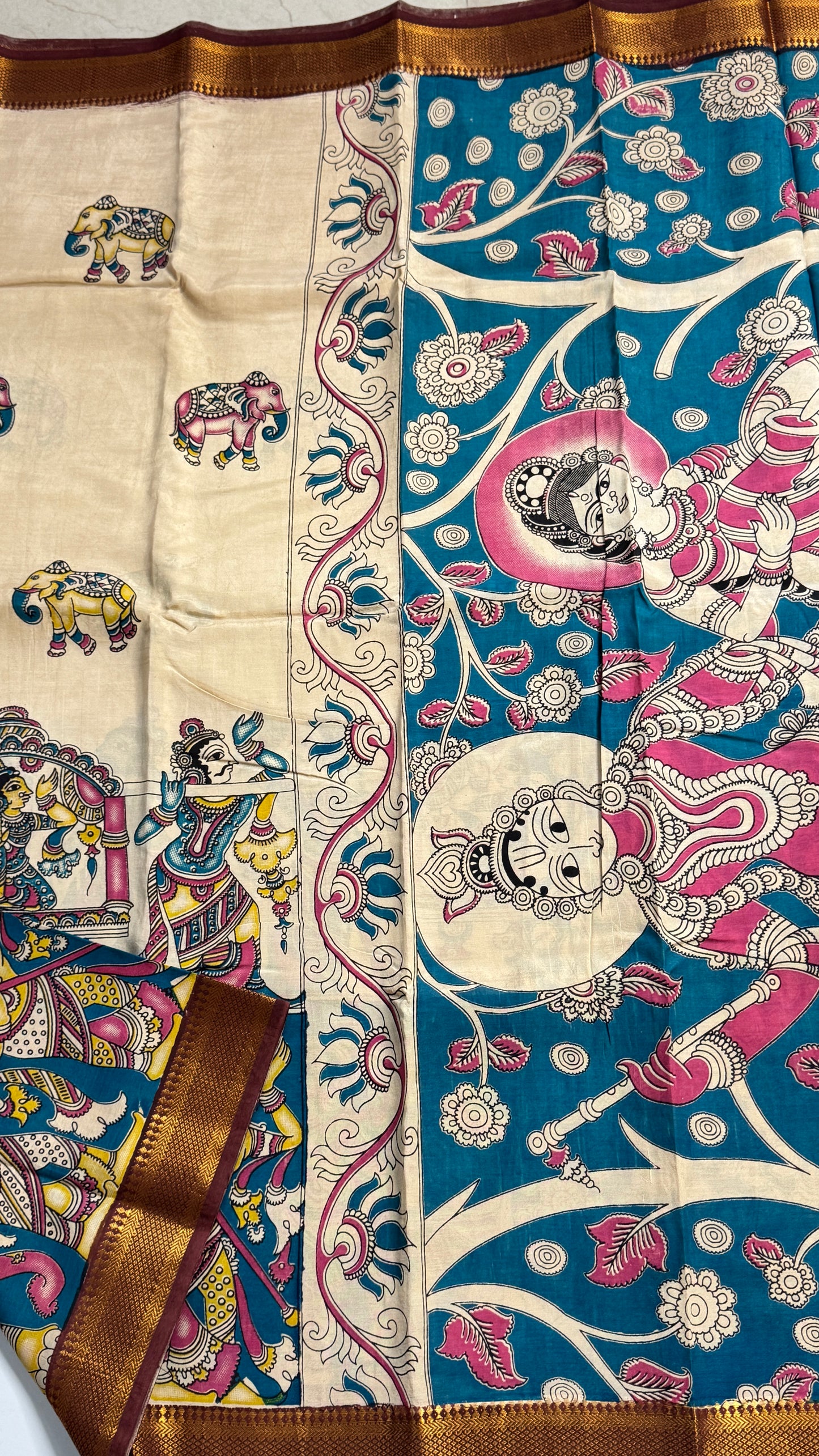 Kalamkari Chennuri Silk Saree