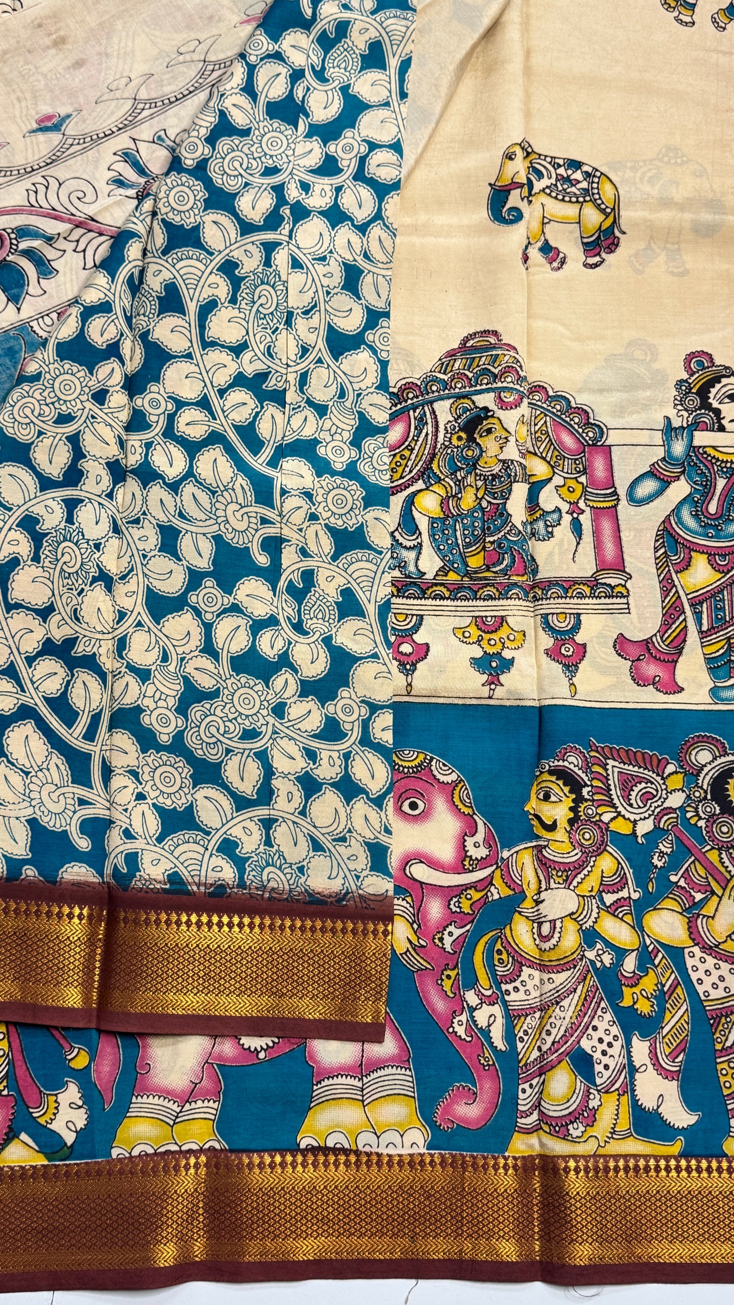 Kalamkari Chennuri Silk Saree