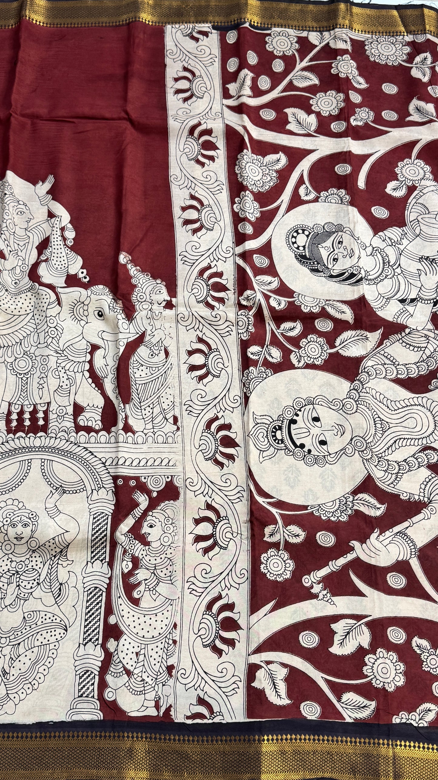 Kalamkari Chennuri Silk Saree