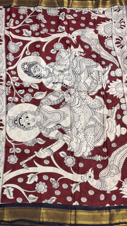 Kalamkari Chennuri Silk Saree