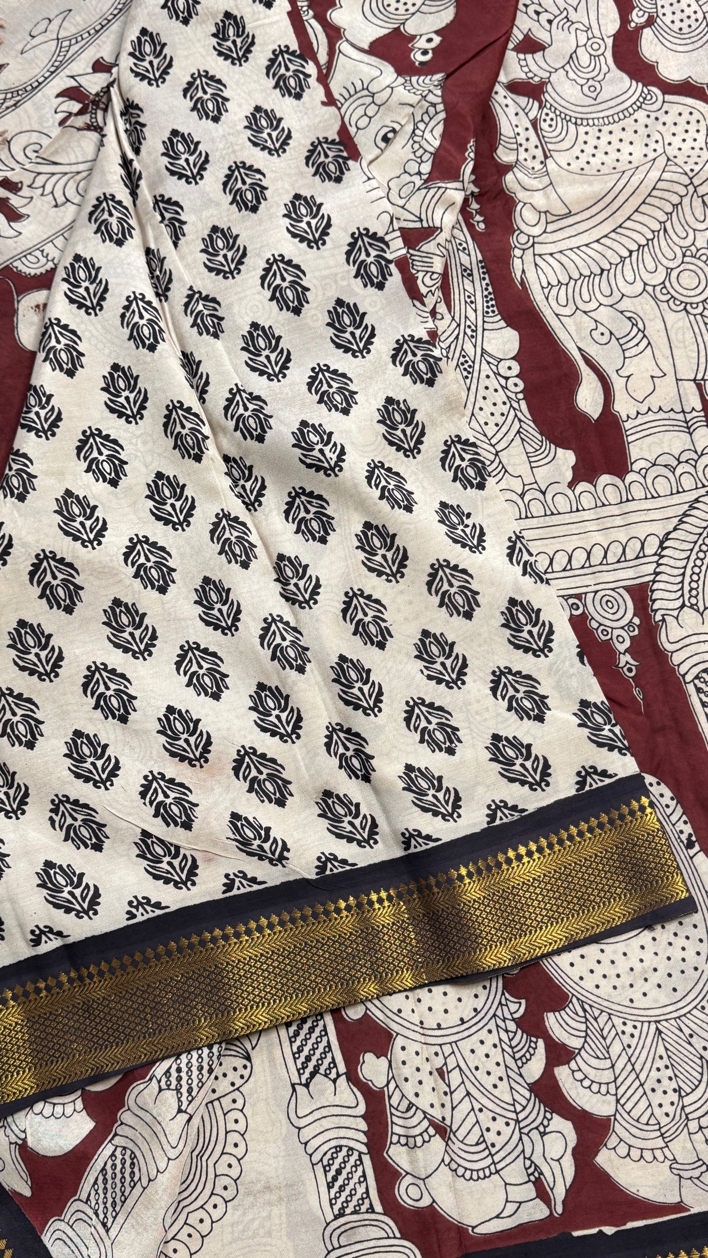 Kalamkari Chennuri Silk Saree