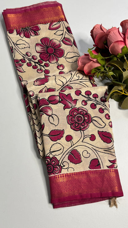 Kalamkari Chennuri Silk Saree