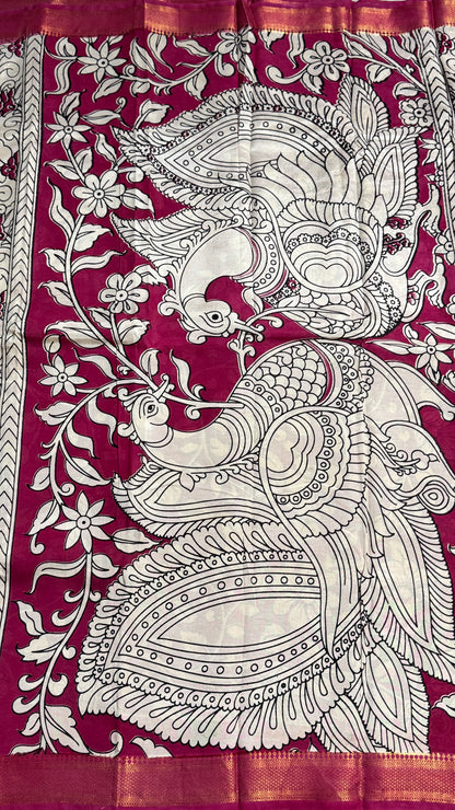 Kalamkari Chennuri Silk Saree