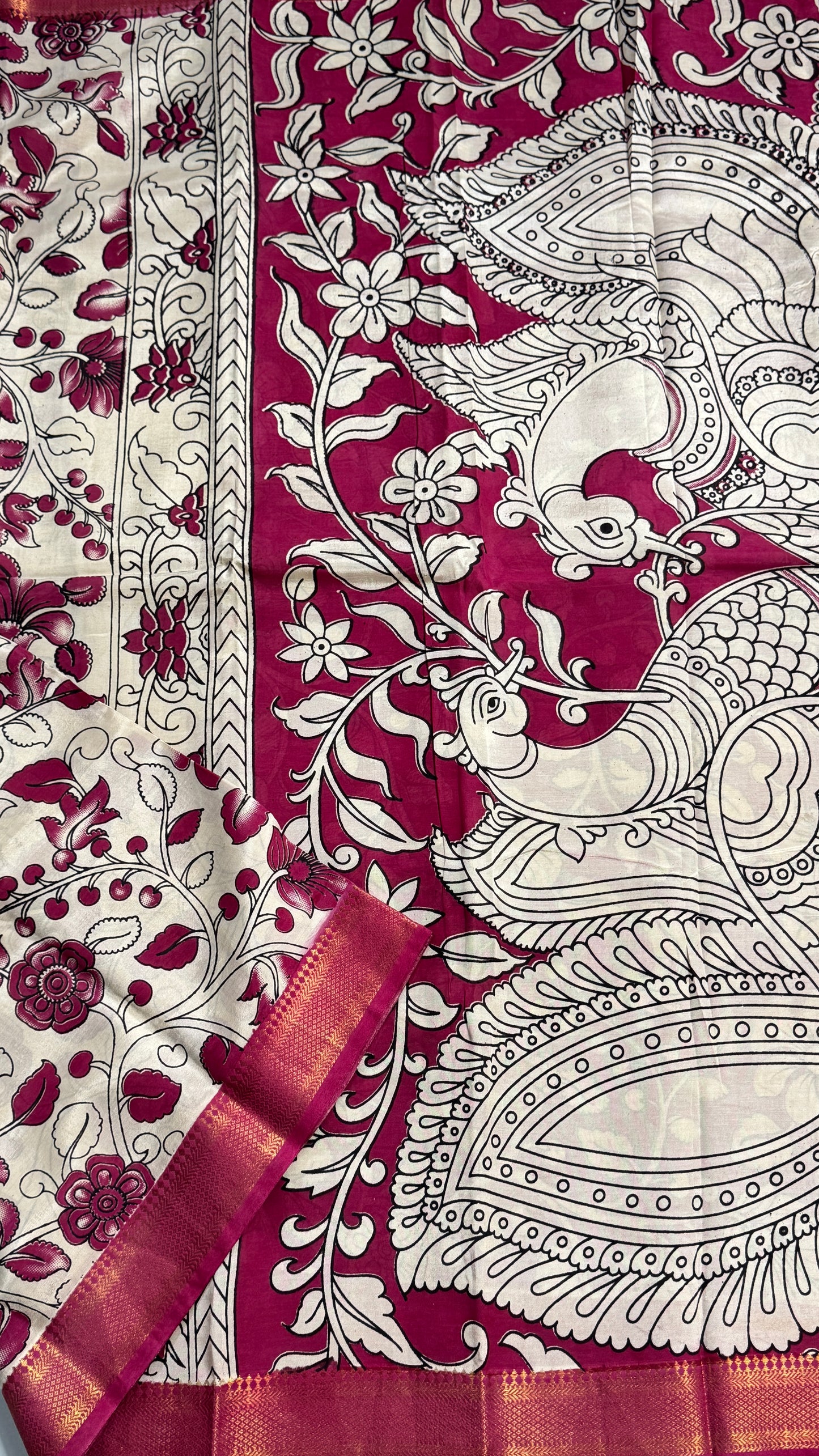 Kalamkari Chennuri Silk Saree