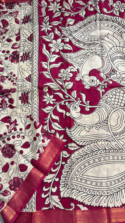 Kalamkari Chennuri Silk Saree