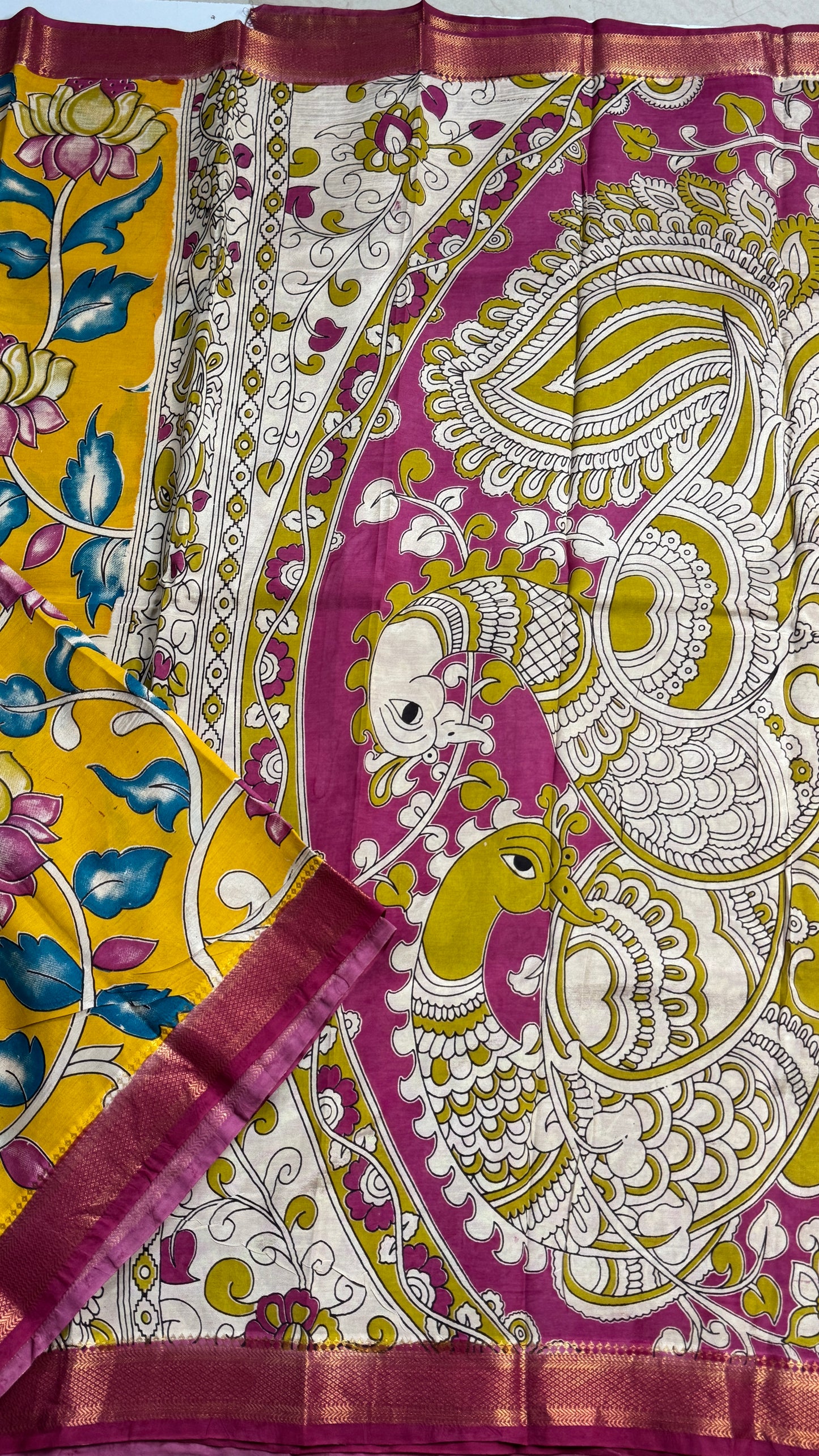 Kalamkari Chennuri Silk Saree