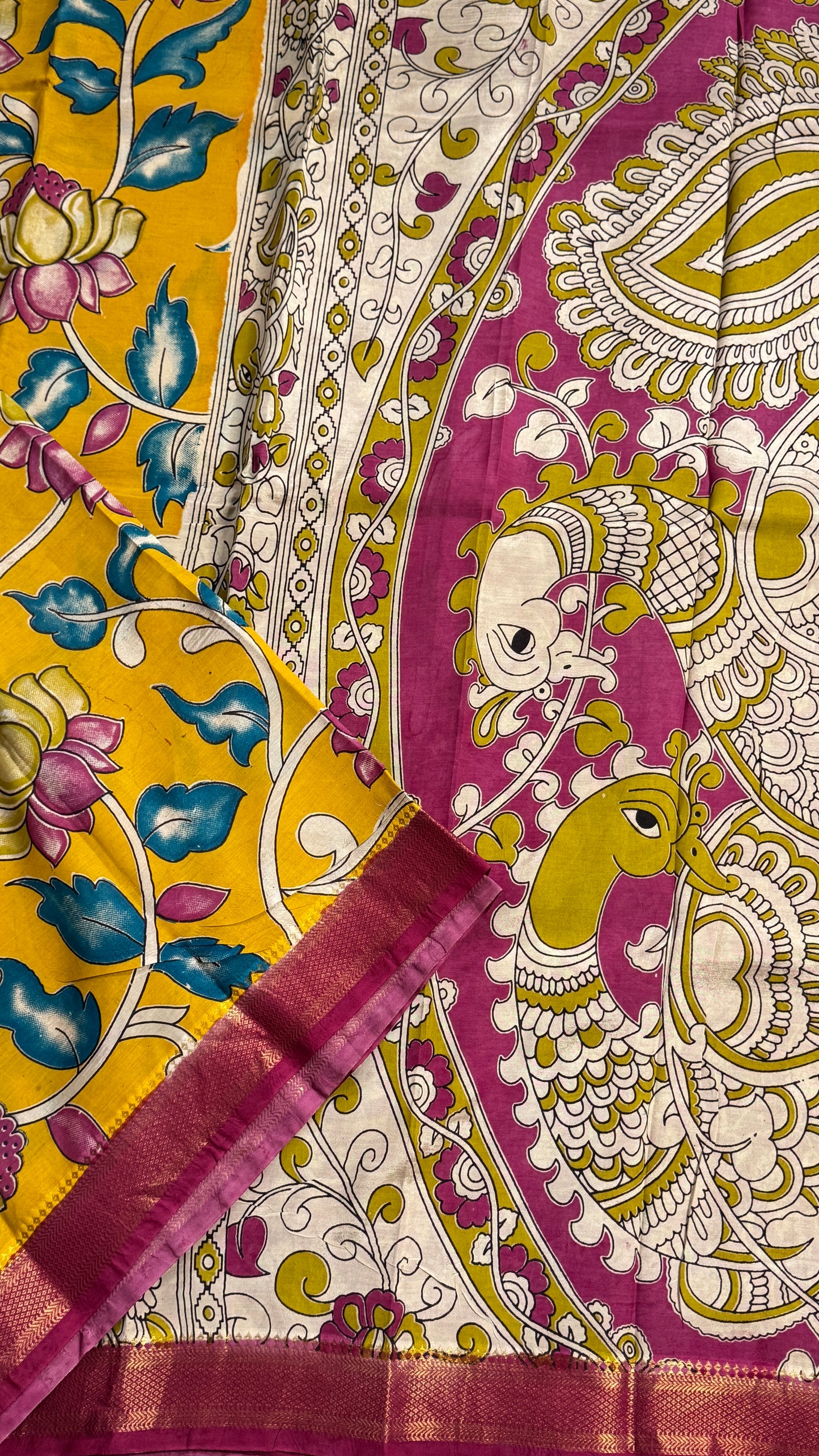 Kalamkari Chennuri Silk Saree