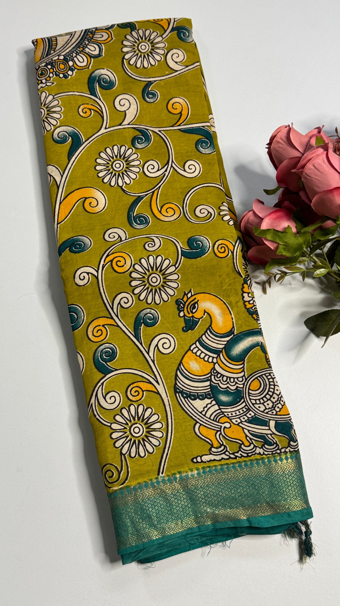 Kalamkari Chennuri Silk Saree