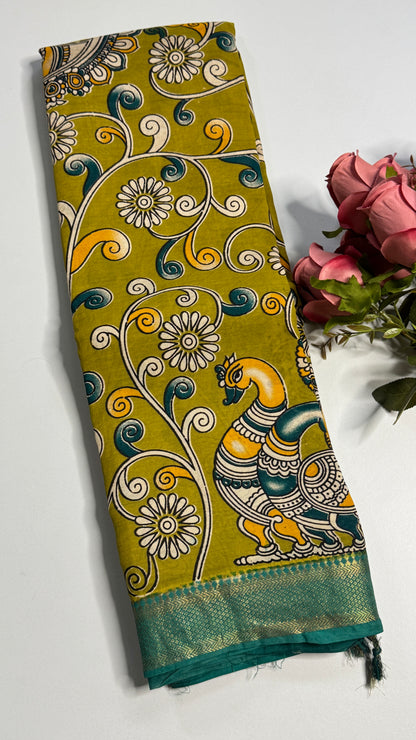 Kalamkari Chennuri Silk Saree