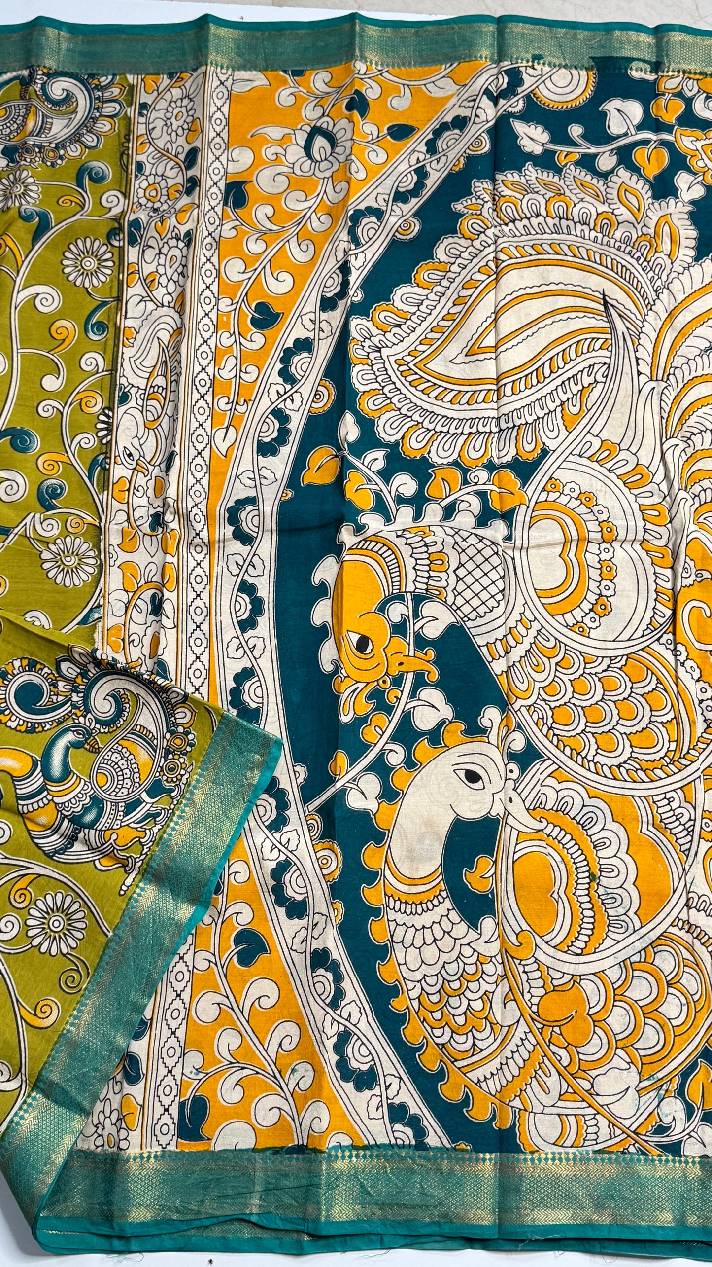 Kalamkari Chennuri Silk Saree