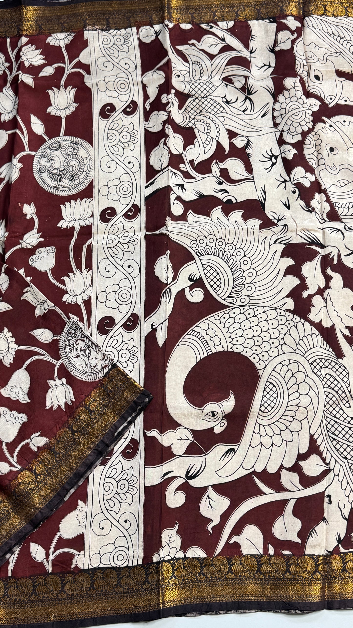 Kalamkari Chennuri Silk Saree