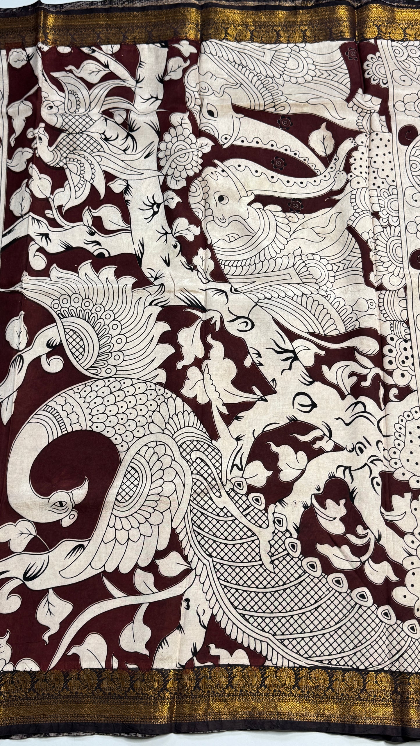 Kalamkari Chennuri Silk Saree