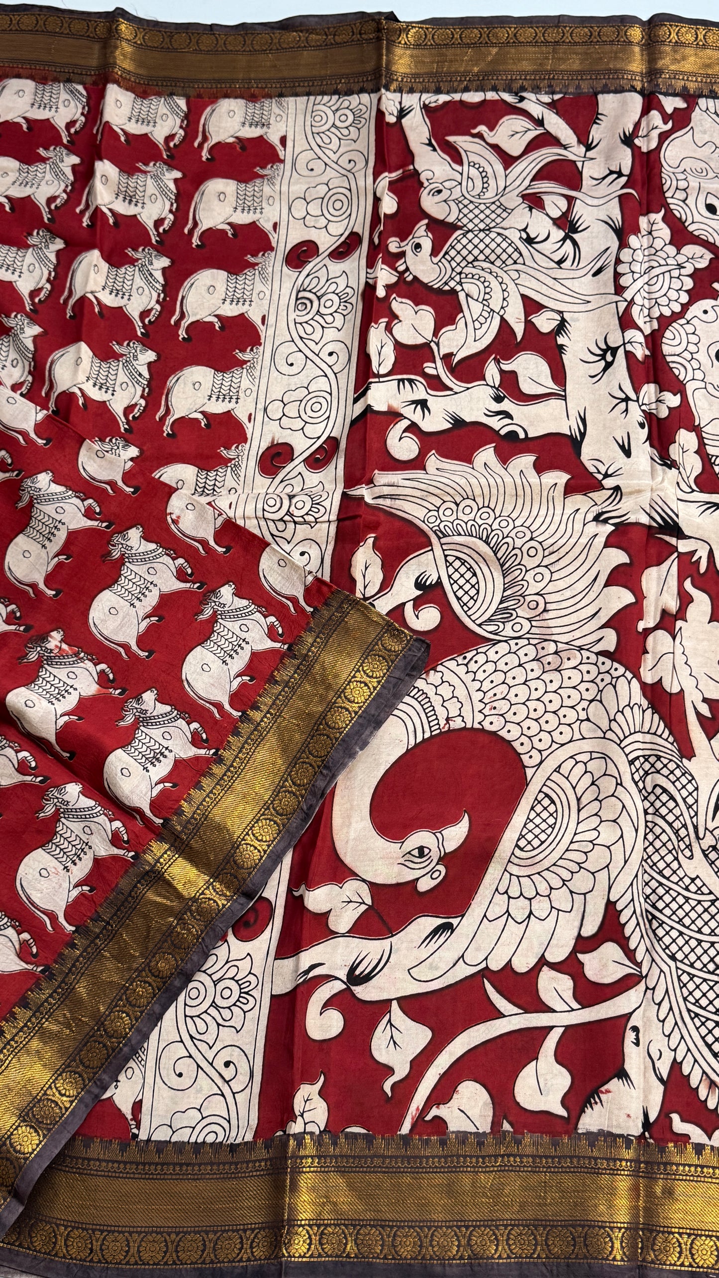 Kalamkari Chennuri Silk Saree