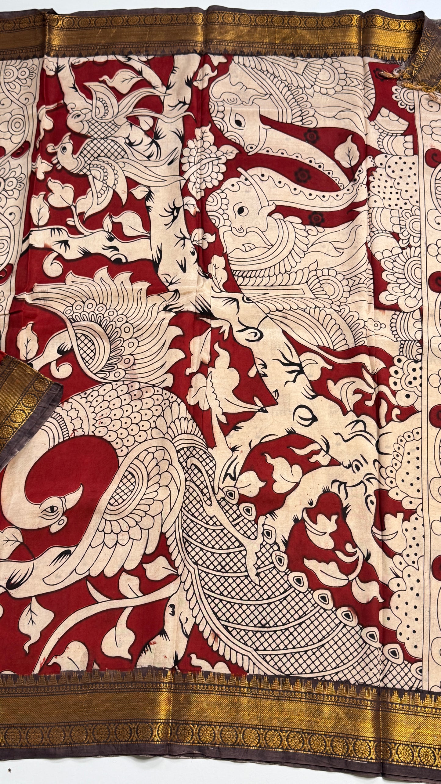 Kalamkari Chennuri Silk Saree