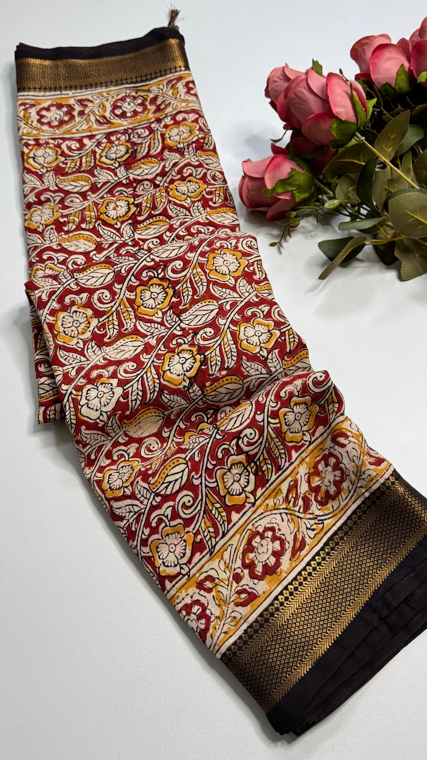 Kalamkari Chennuri Silk Saree