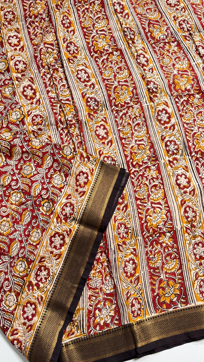 Kalamkari Chennuri Silk Saree