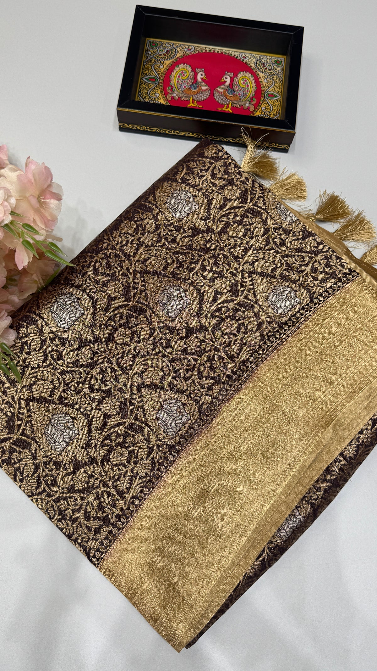Brocade Crepe Georgette Saree