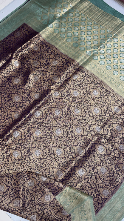 Brocade Crepe Georgette Saree
