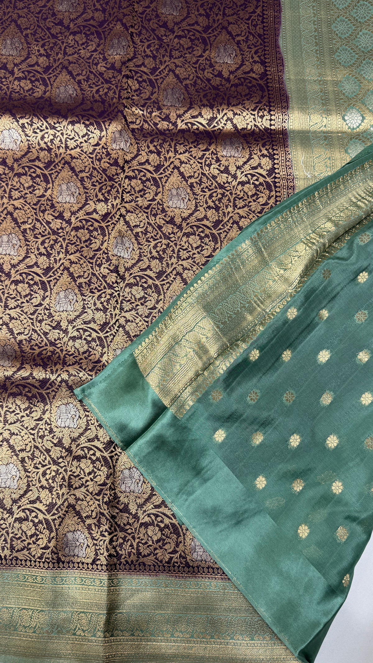 Brocade Crepe Georgette Saree