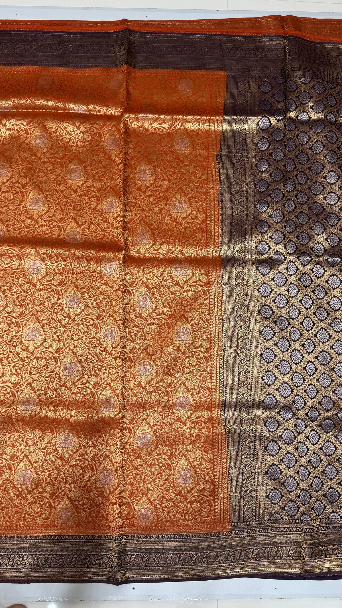 Brocade Crepe Georgette Saree