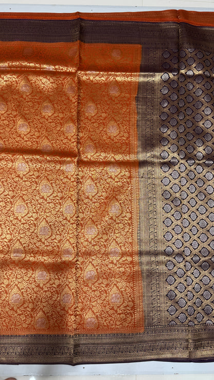 Brocade Crepe Georgette Saree