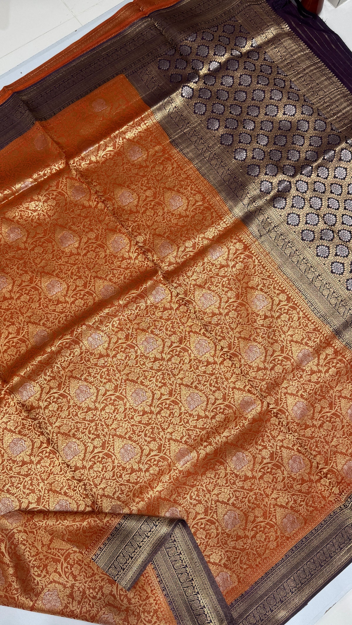 Brocade Crepe Georgette Saree
