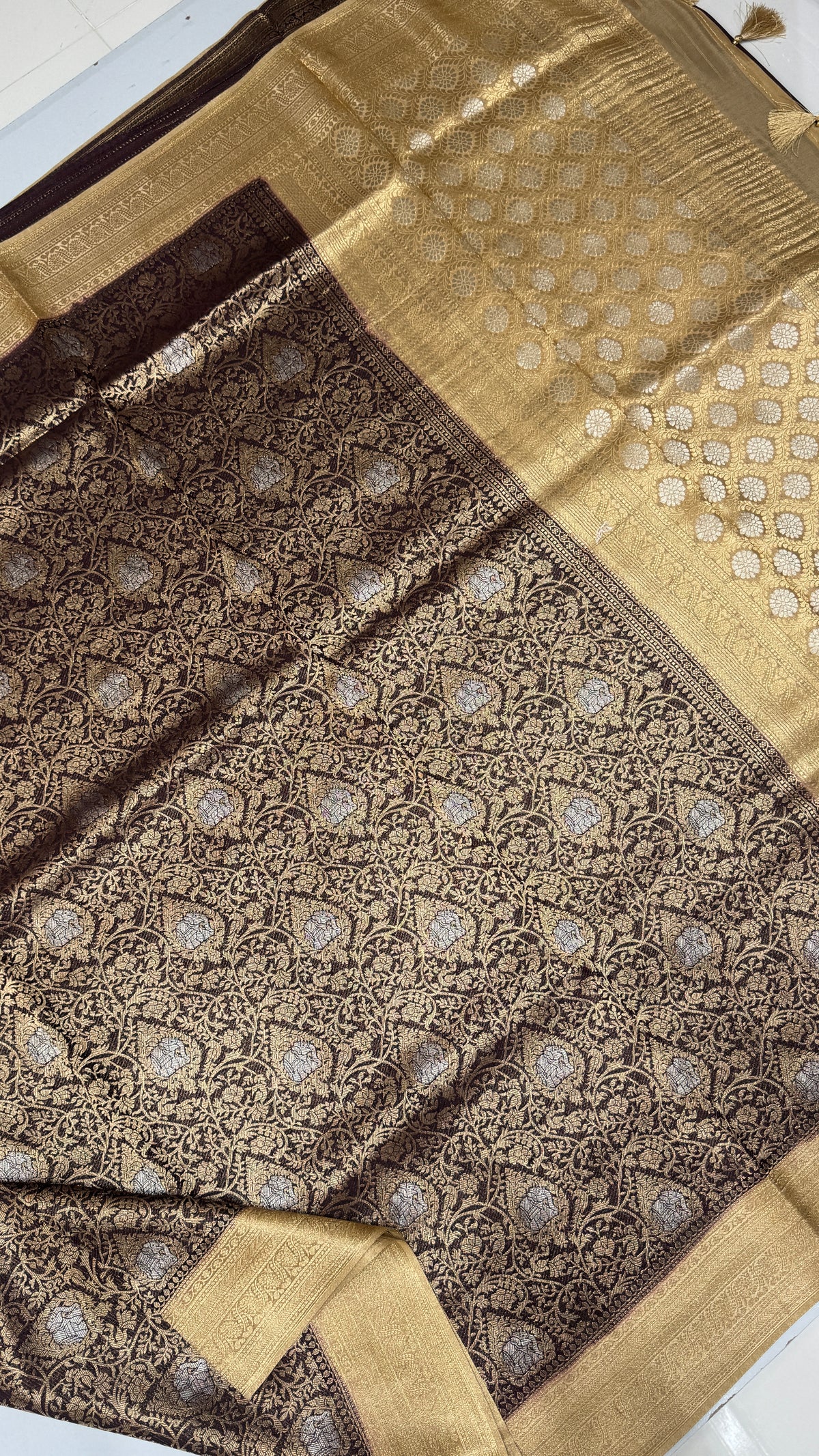Brocade Crepe Georgette Saree