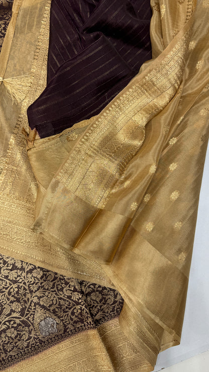 Brocade Crepe Georgette Saree