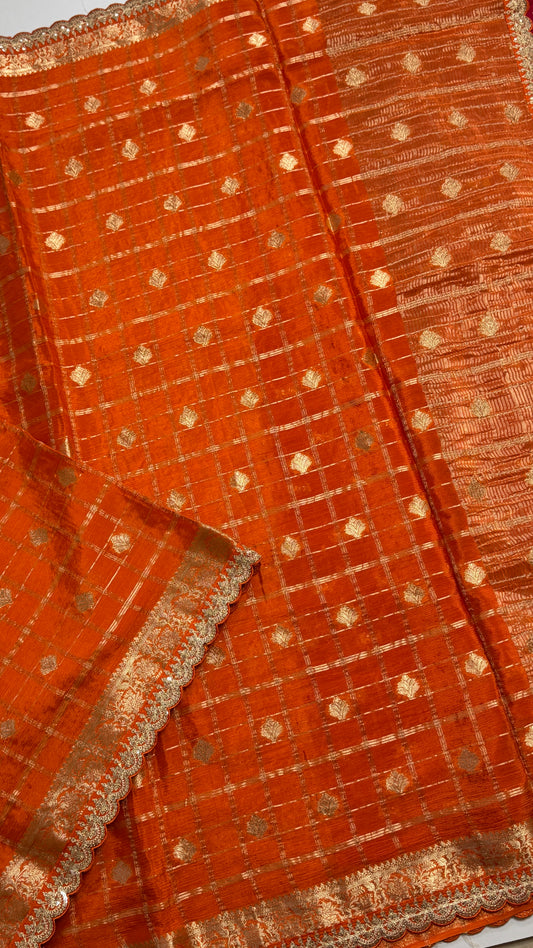 Banaras Wrinkle Geogrette Saree