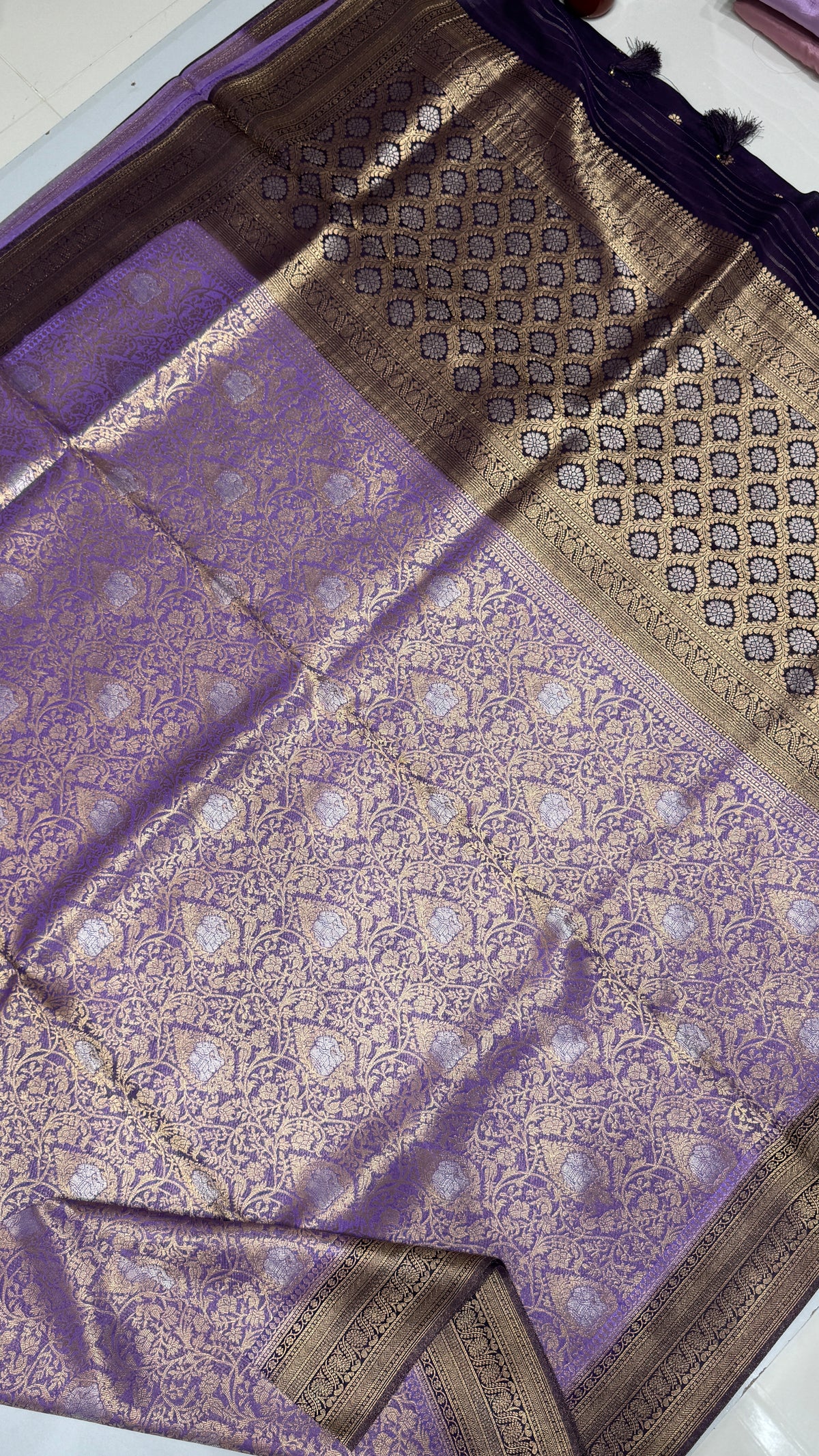 Brocade Crepe Georgette Saree