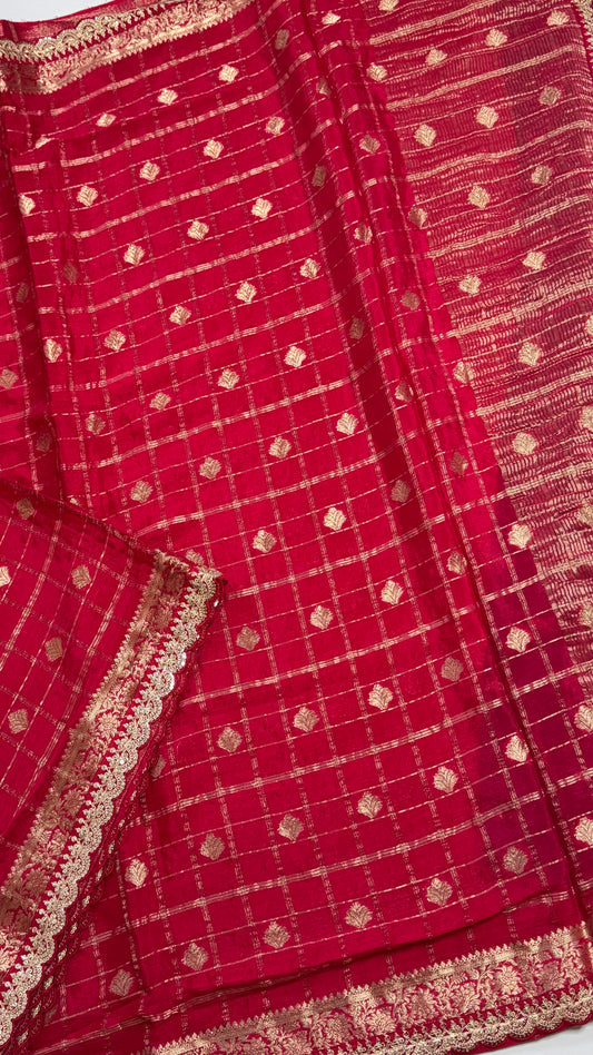 Banaras Wrinkle Geogrette Saree