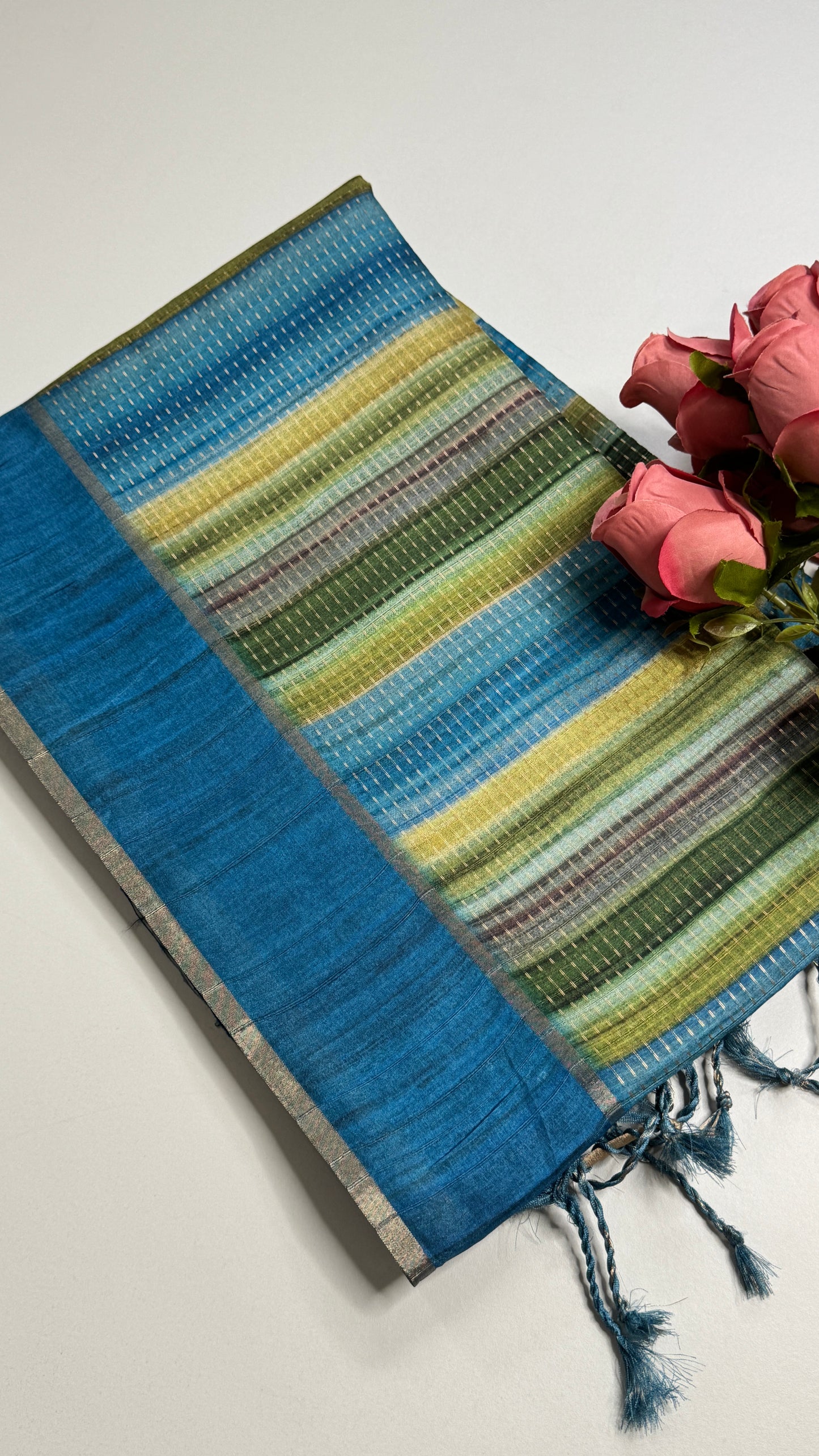 Semi Tussar Rangkat Saree