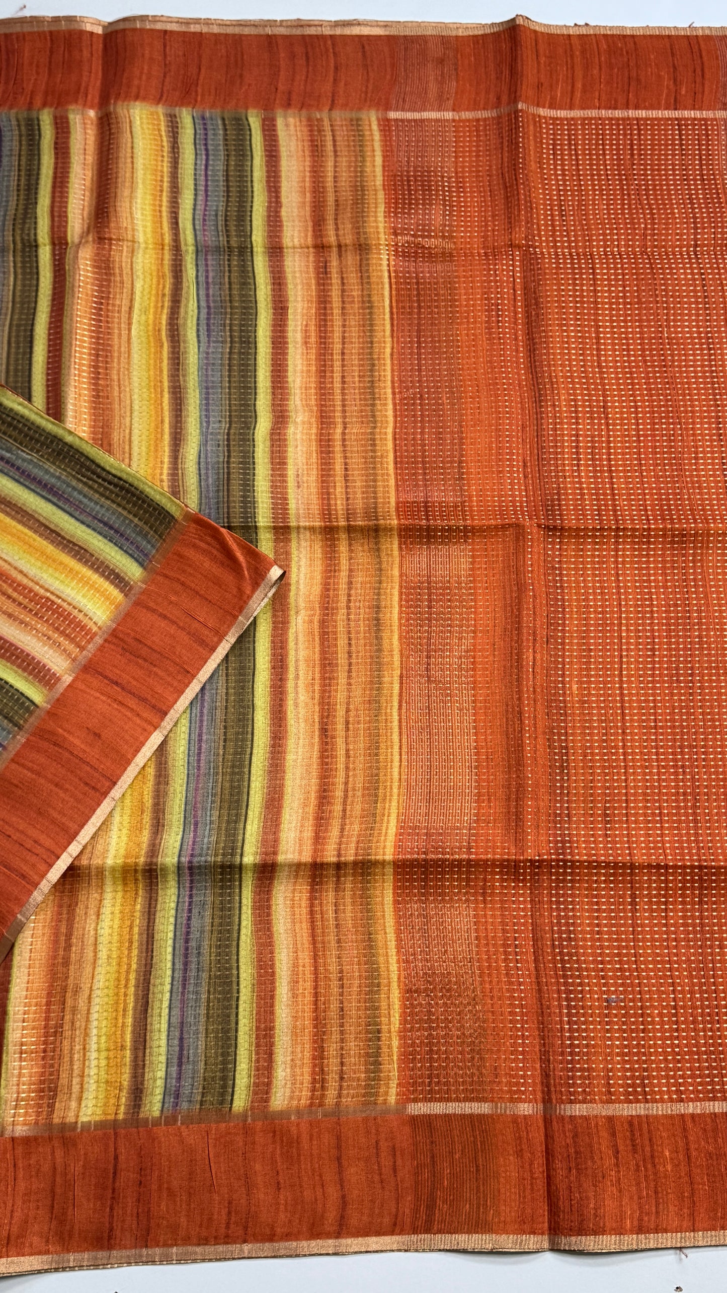 Semi Tussar Rangkat Saree