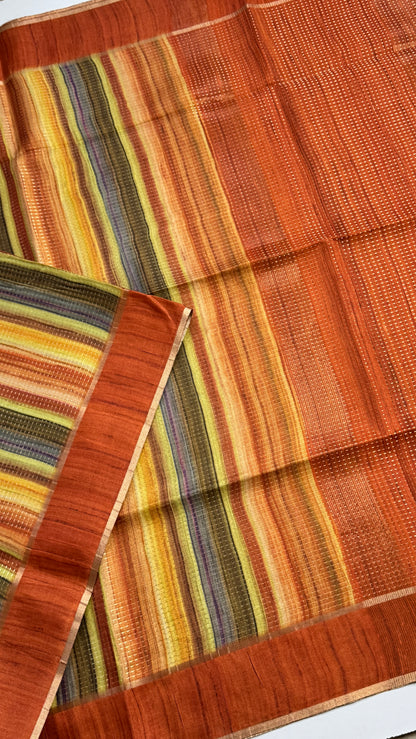 Semi Tussar Rangkat Saree