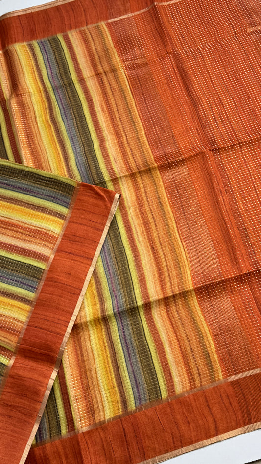 Semi Tussar Rangkat Saree