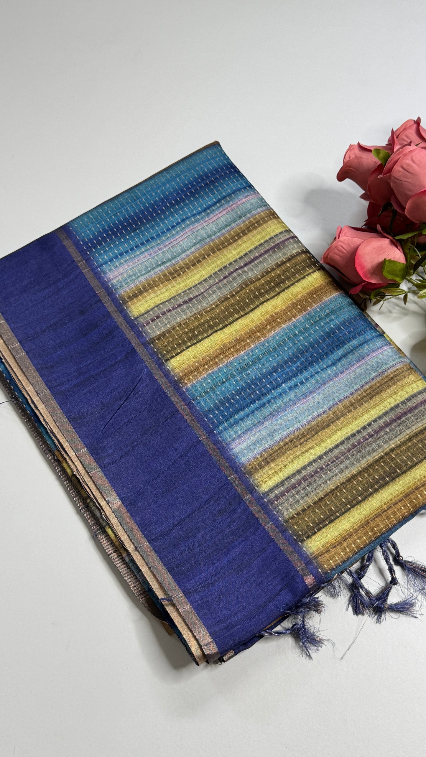 Semi Tussar Rangkat Saree
