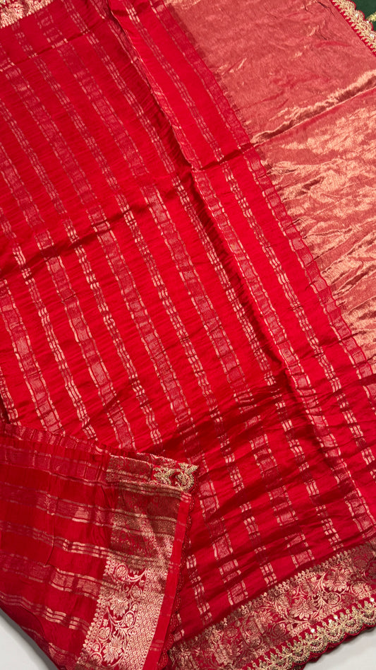 Banaras Wrinkle Geogrette Saree