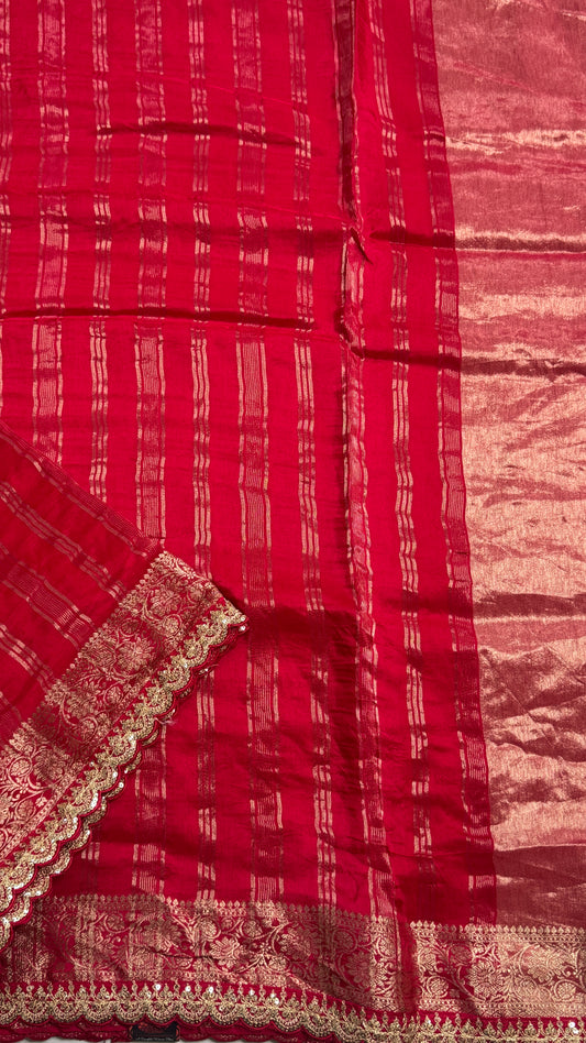 Banaras Wrinkle Geogrette Saree