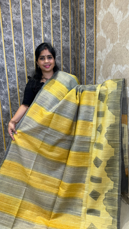 Rangkat Pattern Semi Tussar Saree