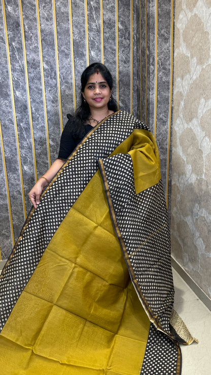 Block Printed Chanderi Silk Saree