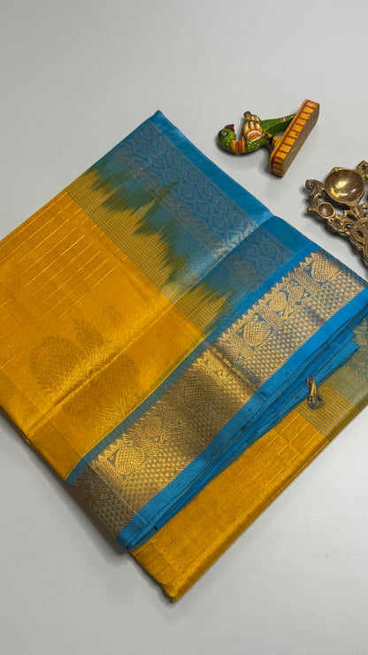 Pure Silk Cotton Saree with Annam motif
