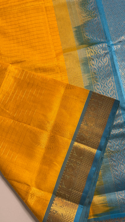 Pure Silk Cotton Saree with Annam motif
