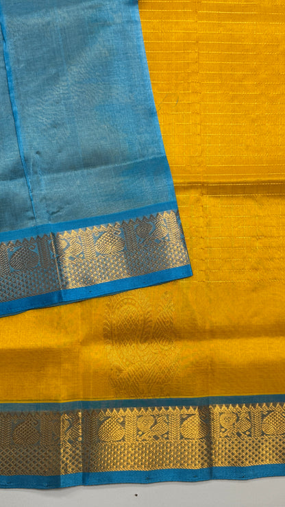 Pure Silk Cotton Saree with Annam motif