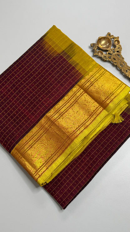 Pure handloom Lakshadeepam Silk cotton saree