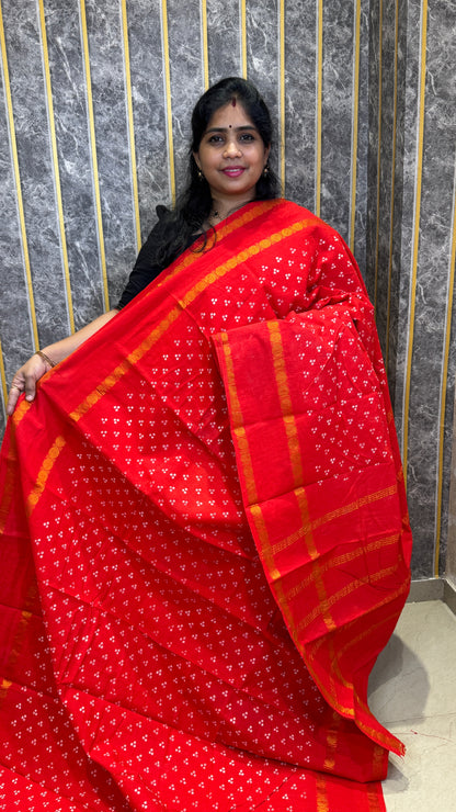 Hand Blocked Sugundi Saree