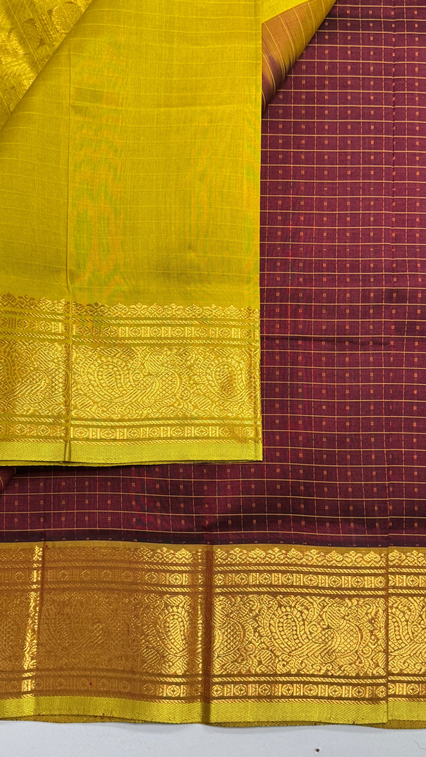 Pure handloom Lakshadeepam Silk cotton saree