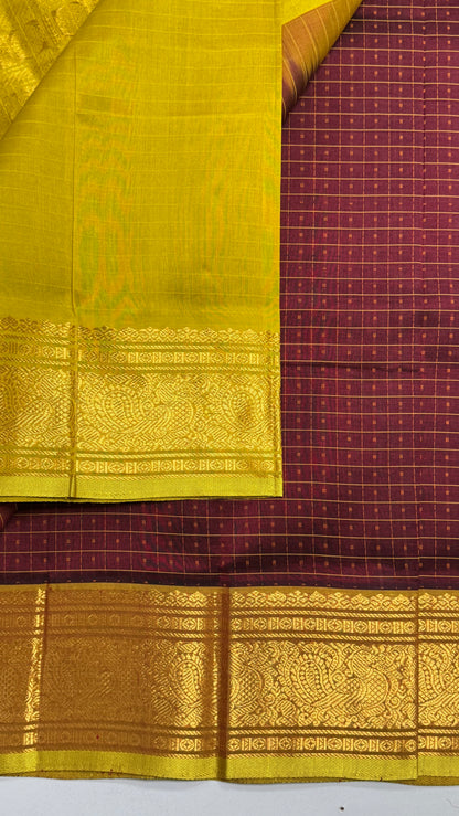 Pure handloom Lakshadeepam Silk cotton saree