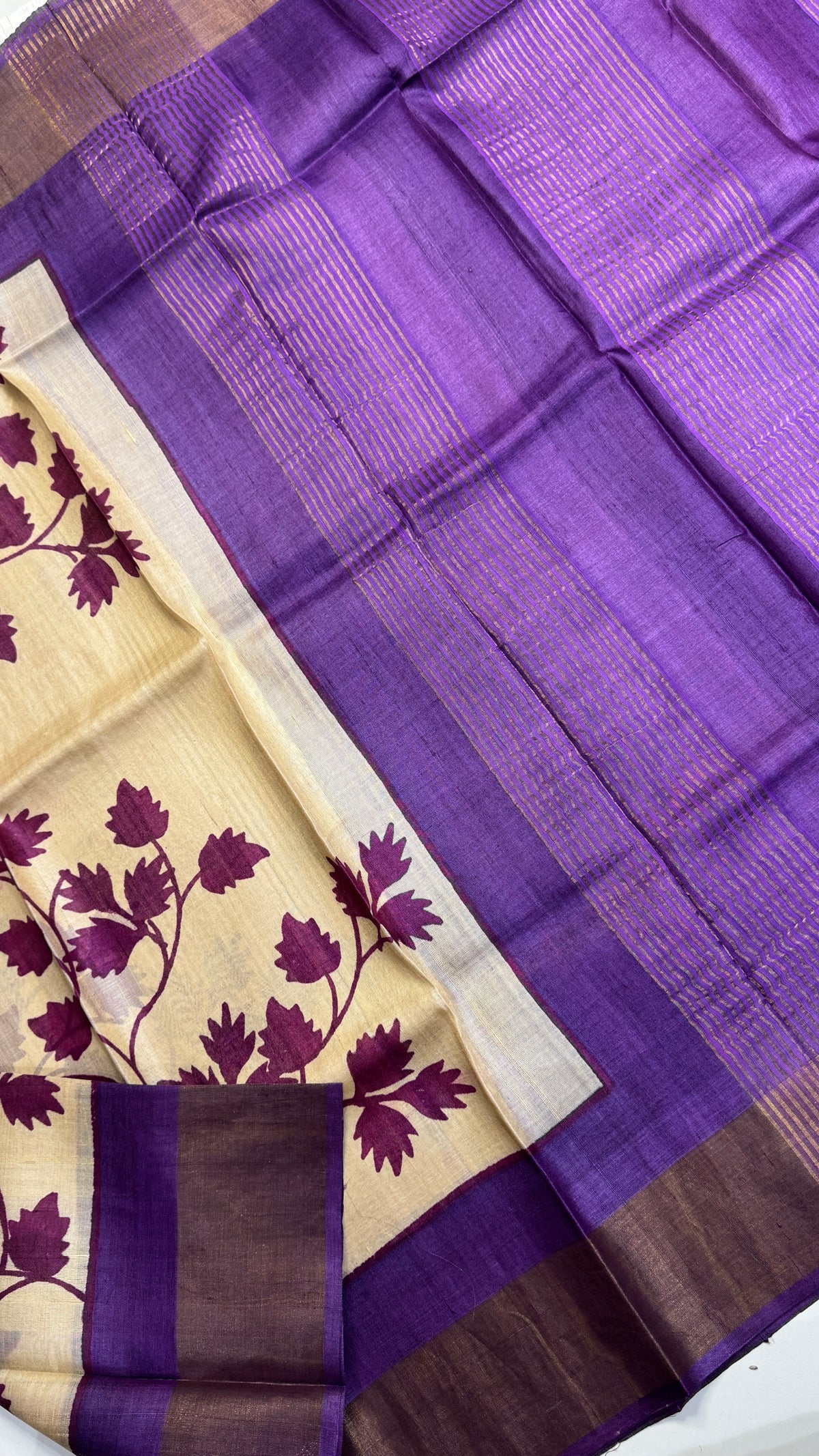 Handloom Pure Tussar Silk Saree
