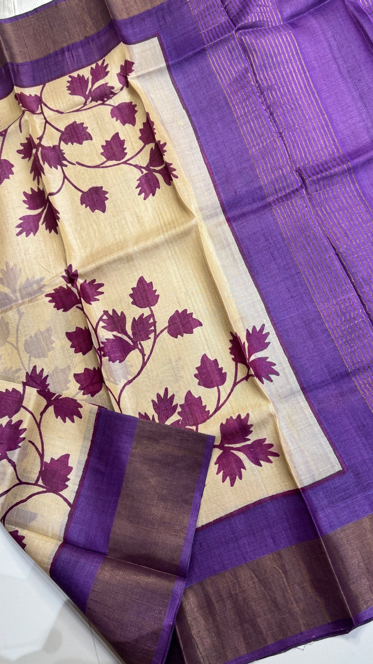 Handloom Pure Tussar Silk Saree